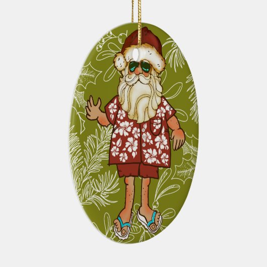 Tropisch kerstkerstkerstkerstversiering keramisch ornament (Rechts)