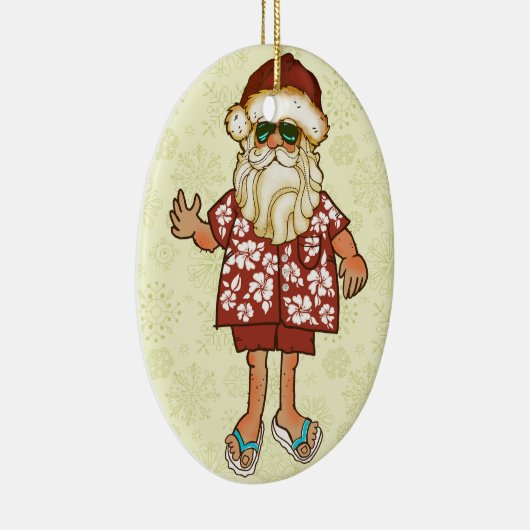 Tropisch kerstkerstkerstkerstversiering keramisch ornament (Rechts)