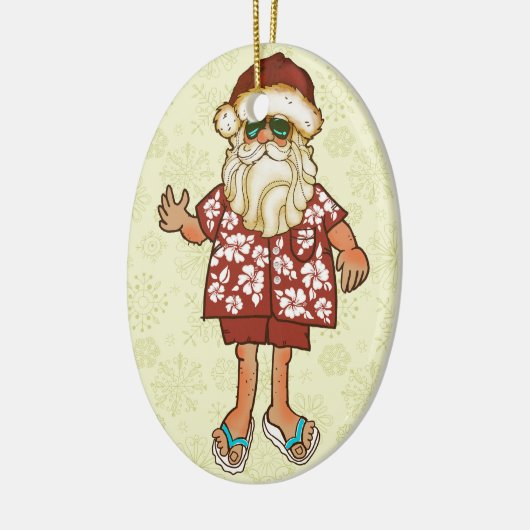 Tropisch kerstkerstkerstkerstversiering keramisch ornament (Links)