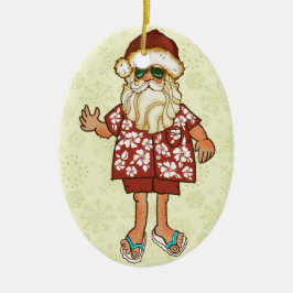 Tropisch kerstkerstkerstkerstversiering keramisch ornament