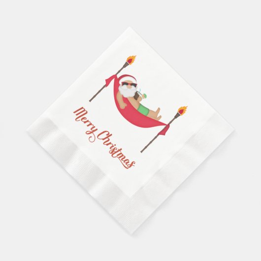 Tropisch kerstkerstpapier Napkins Servet (Hoek)