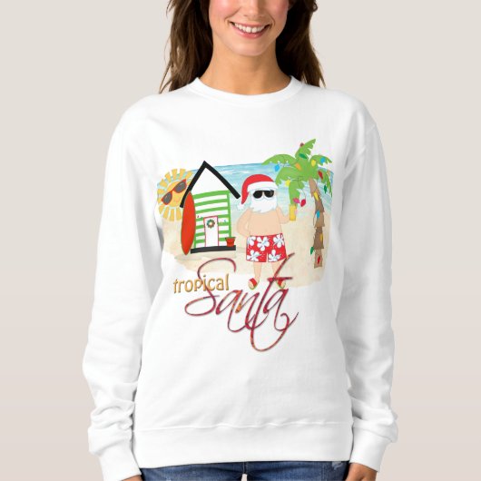 Tropisch kerstkerstshirt trui (Voorkant)