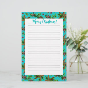 Tropisch Kerstmis Familie Briefpapier