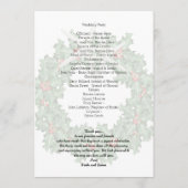 Tropisch Kerstmis Huwelijksprogramma Zeester Hulst Programmakaart (Achterkant)