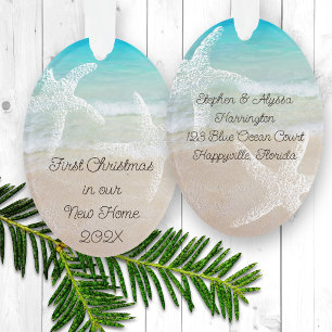 Tropisch Kerstmis Nieuwe Thuis Kust Thema Ornament