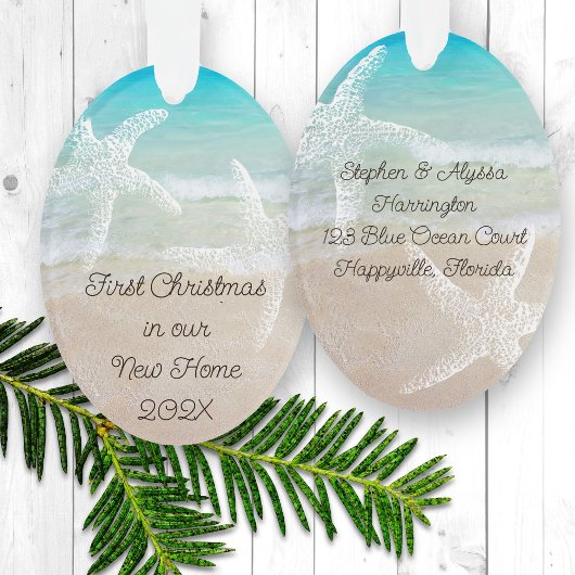 Tropisch Kerstmis Nieuwe Thuis Kust Thema Ornament
