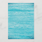 Tropisch Kerstmis Zeeleven Blauwe Borden Menu (Achterkant)