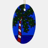 Tropisch kerstpalm keramisch ornament (Rechts)