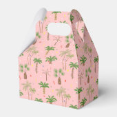 Tropisch kerstpalmbomen patroon bedankdoosjes (Achterkant)