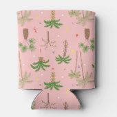 Tropisch kerstpalmbomen patroon blikjeskoeler (Achterkant)