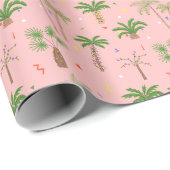 Tropisch kerstpalmbomen patroon cadeaupapier (Rol Hoek)
