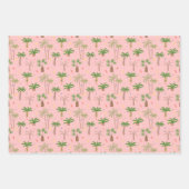 Tropisch kerstpalmbomen patroon inpakpapier vel (Voorkant 2)