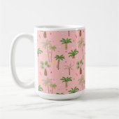 Tropisch kerstpalmbomen patroon koffiemok (Links)