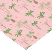 Tropisch kerstpalmbomen patroon korte tafelloper (Hoek)