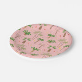 Tropisch kerstpalmbomen patroon papieren bordje (Gekanteld)