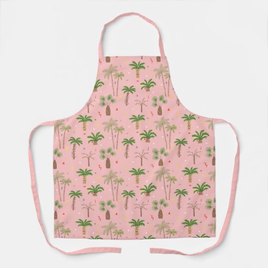 Tropisch kerstpalmbomen patroon schort (Voorkant)