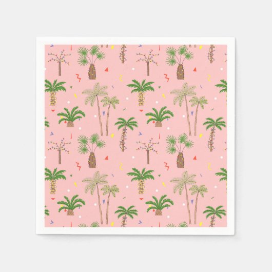 Tropisch kerstpalmbomen patroon servet (Voorkant)