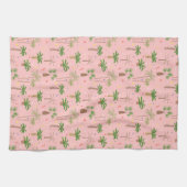 Tropisch kerstpalmbomen patroon theedoek (Horizontaal)