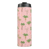 Tropisch kerstpalmbomen patroon thermosbeker (Voorkant)
