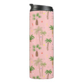 Tropisch kerstpalmbomen patroon thermosbeker (Geroteerd rechts)