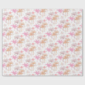 Tropisch kerstpalmpatroon cadeaupapier (Vlak)