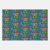 Tropisch kerstpalmpatroon inpakpapier vel (Voorkant 2)