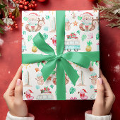 Tropisch kerstpapier cadeaupapier