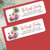 Tropisch kerstretour adres etiket