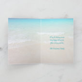 Tropisch kerststaartstrand Ornament Feestdagen Kaart (Binnen)