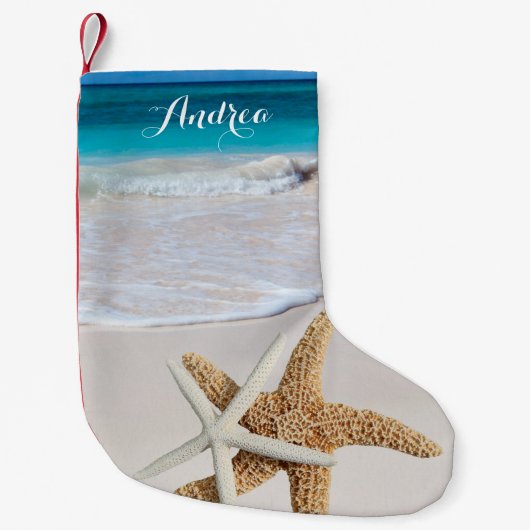 Tropisch kerststrand Starfish Stocking Kleine Kerstsok (Voorkant)