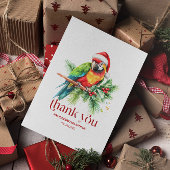 Tropisch kerstthema Dank u retro tekst Bedankkaart
