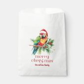 Tropisch kerstthema Dank u retro tekst Bedankzakje (Voorkant)