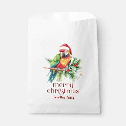 Tropisch kerstthema Dank u retro tekst Bedankzakje (Voorkant)