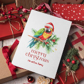 Tropisch kerstthema Dank u retro tekst Feestdagenkaart