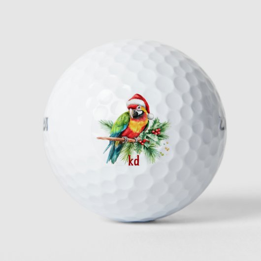 Tropisch kerstthema Dank u retro tekst Golfballen (Voorkant)