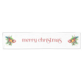 Tropisch kerstthema Dank u retro tekst Korte Tafelloper (Horizontaal)