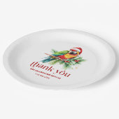 Tropisch kerstthema Dank u retro tekst Papieren Bordje (Gekanteld)