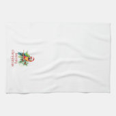 Tropisch kerstthema Dank u retro tekst Theedoek (Horizontaal)