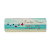 Tropisch, kerstversieringen, strand etiket (Voorkant)