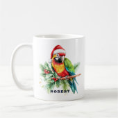 Tropisch kerstvogelmonogram koffiemok (Links)
