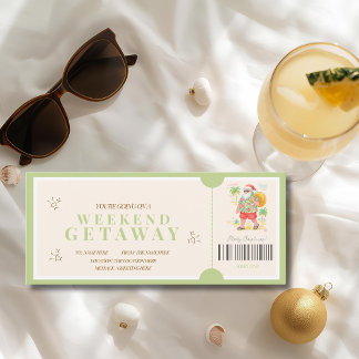 Tropisch kerstweekend cadeaubon kaart