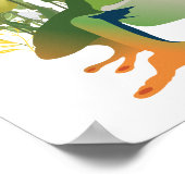 tropisch kikkervectorontwerp poster (Hoek)