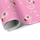 Tropisch Kind van roze Flamingo Cadeaupapier (Rol Hoek)
