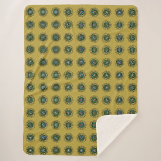 Tropisch Kiwi Patroon Sherpa Deken (Voorkant)