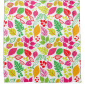 Tropisch kleurengordijn met leder Douchegordijn (Voorkant)