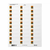 Tropisch kleurenlabel etiket (Full Sheet)