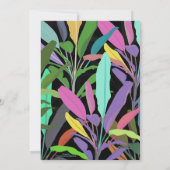 Tropisch kleurrijk bananenblad met zwart patroon kaart (Achterkant)