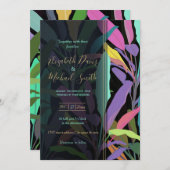 Tropisch kleurrijk bananenblad met zwart patroon kaart (Voorkant / Achterkant)