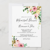 Tropisch kleurrijk herfst Floral repesal Dinner Kaart (Voorkant)