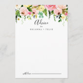 Tropisch kleurrijk herfst Floral Wedding Advieskaart (Voorkant)